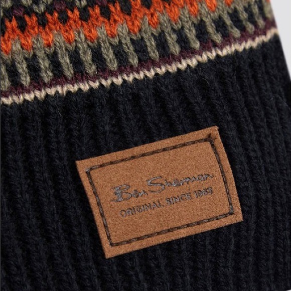 BEN SHERMAN ORIGINAL FAIRISLE Knitted Scarf - NEW - Picture 3 of 6
